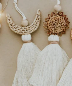 DayCrafter New Arrivals Sun Rattan Tassel Ornament