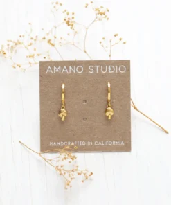 Amano Studio Tiny Mushroom Huggie Hoops