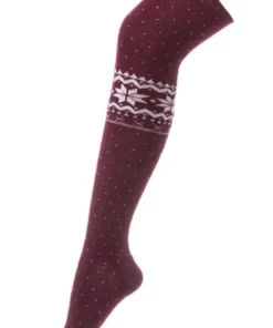 Girly New Arrivals Over The Knee Fair Isle Socks
