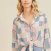 If She Loves Patchwork Print Blouse New Arrivals