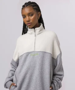 Huf Worldwide New Arrivals Huf 1/4 Zip Mockneck Fleece Jacket