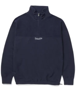 Huf Worldwide New Arrivals Huf 1/4 Zip Mockneck Fleece Jacket
