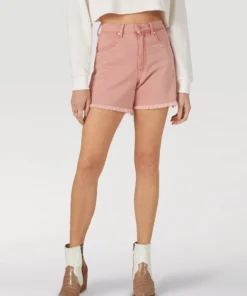 New Arrivals Wrangler High Rise Cutoff Short Rose
