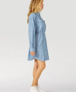 Wrangler Stripe Dress Nautical Blue 10 Wrangler Stripe Dress Nautical Blue