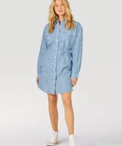 Wrangler Stripe Dress Nautical Blue