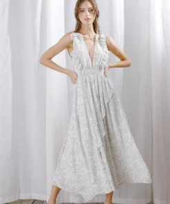 Storia Womens Romance Floral Maxi Dress