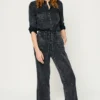 Hayden Womens Mineral Washed Jumpsuit
