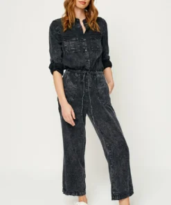 Hayden Womens Mineral Washed Jumpsuit