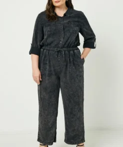 Hayden Womens Mineral Washed Jumpsuit