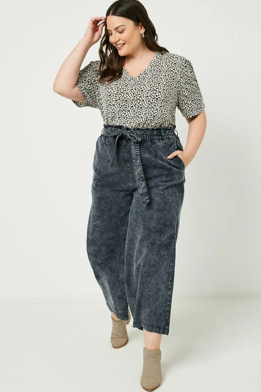 Hayden Womens Mineral Washed Paper Bag Pants 3 Hayden Womens Mineral Washed Paper Bag Pants