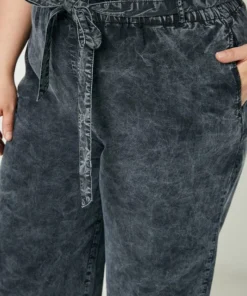 Hayden Womens Mineral Washed Paper Bag Pants 15 Hayden Womens Mineral Washed Paper Bag Pants