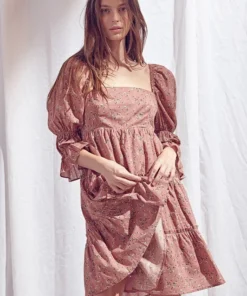 Storia Floral Ruffle Mini Dress