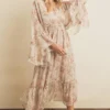 Dress Forum Floral Chiffon Dress Womens