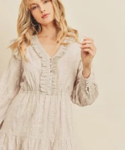 Dress Forum Eyelet Ruffle Dress