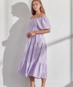 &merci Lavender Smock Dress