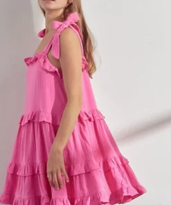 &merci Tie Strap Ruffle Dress Womens