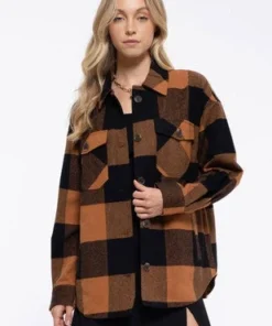 Blu Pepper Plaid Flannel Shacket New Arrivals