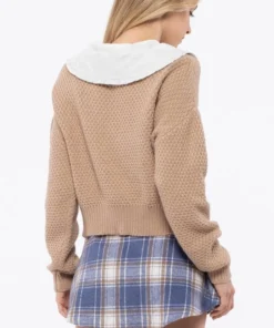 Blu Pepper Womens Baby Doll Collar Sweater