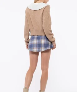 Blu Pepper Womens Baby Doll Collar Sweater