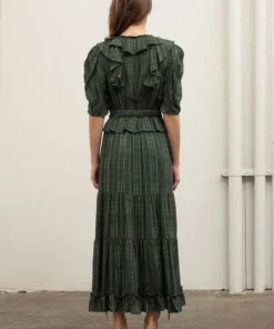 Blu Pepper Womens Tiered Ruffle Maxi Dress