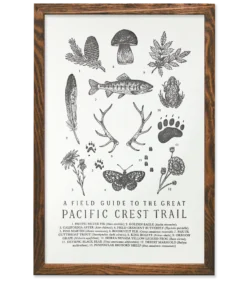 The Wild Wanderer Pacific Crest Trail Letterpress Art Print