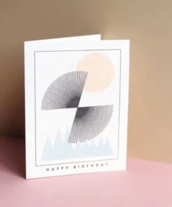 Red Cap Cards Sun Over Mountains Greeting