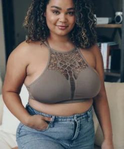 Leto Floral Cut Out Crop Bralette