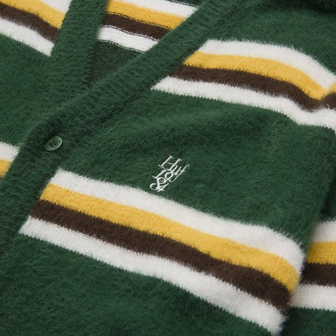 Huf Worldwide Huf 1984 Mohair Stripe Cardigan Sweater 8 Huf Worldwide Huf 1984 Mohair Stripe Cardigan Sweater