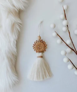 DayCrafter New Arrivals Sun Rattan Tassel Ornament