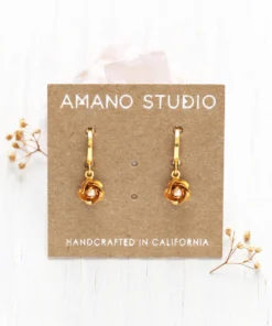 Amano Studio New Arrivals Sonoma Rose Huggie Hoops