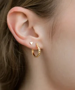 Amano Studio 5/8" Beaded Gold Hoops