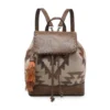 Jen & Co. Kourtney Two-Tone Backpack W/ Multi-Color Tassels