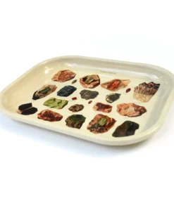 Curious Prints Metal Crystals And Minerals Print Ritual Tray
