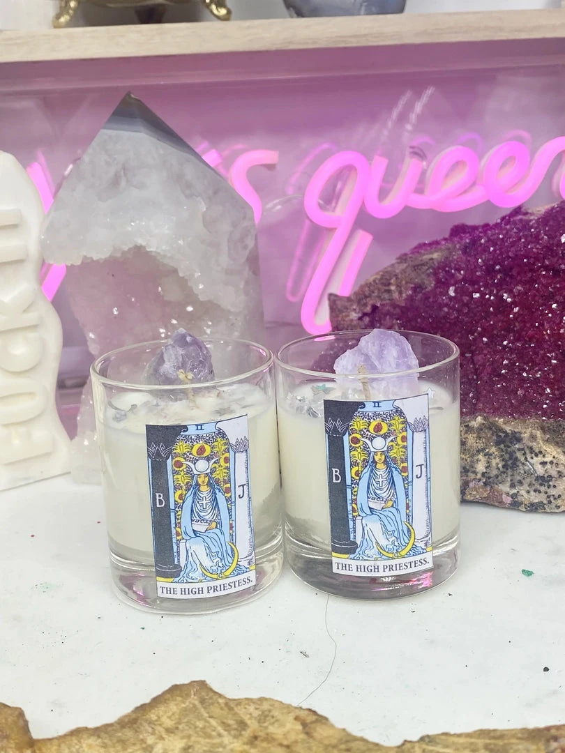 Lunastry New Arrivals High Priestess Tarot Votive Candle 3 Lunastry New Arrivals High Priestess Tarot Votive Candle