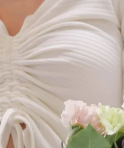 Love Fool New Arrivals The Ruched Slit Sleeve Top