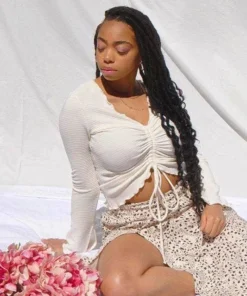 Love Fool New Arrivals The Ruched Slit Sleeve Top