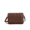 Melie Bianco Giselle Quilted Vegan Crossbody Bag In Chocolate