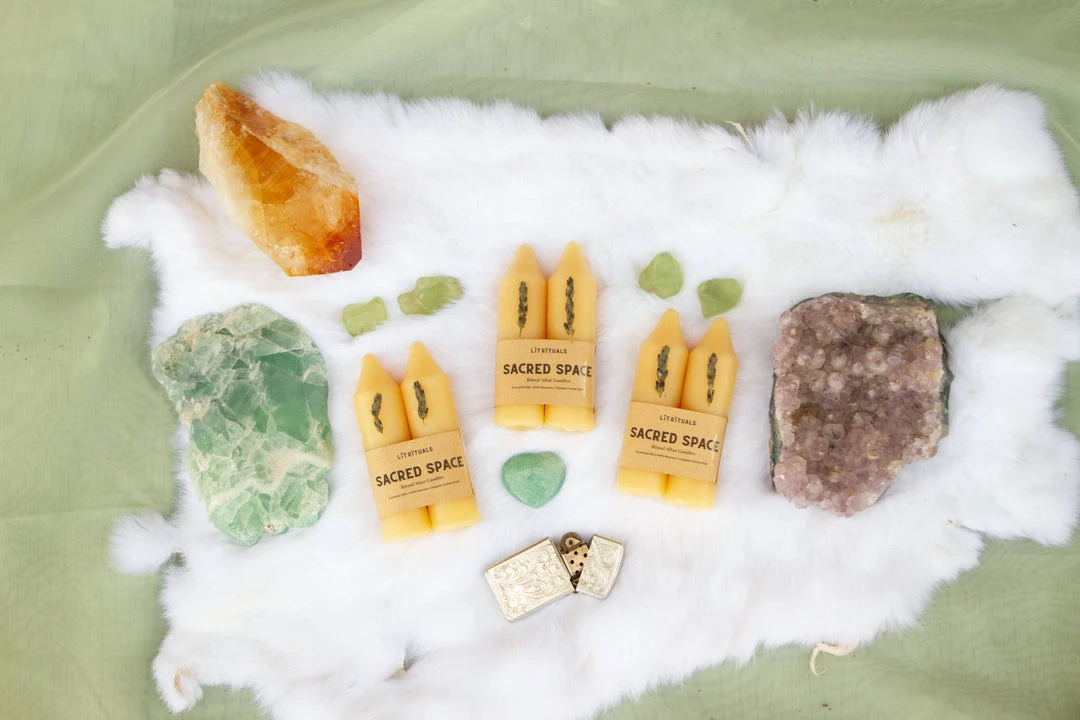 Lit Rituals Small ‘Sacred Space’ Altar Candles New Arrivals 3 Lit Rituals Small ‘Sacred Space’ Altar Candles New Arrivals