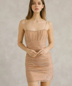 Storia Star Print Metallic Dress