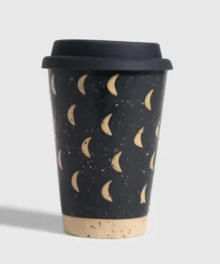 New Arrivals United By Blue 12 Oz. Stoneware Travel Mug Black Moon