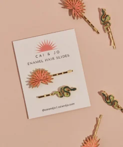 Cai & Jo Serpent Enamel Hair Slides New Arrivals
