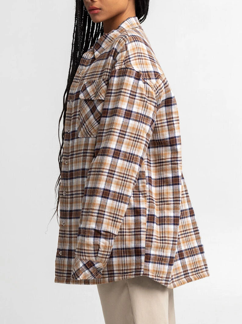 Dickies Girl Oversized Plaid Flannel Jacket 4 Dickies Girl Oversized Plaid Flannel Jacket