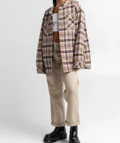 Dickies Girl Oversized Plaid Flannel Jacket 9 Dickies Girl Oversized Plaid Flannel Jacket