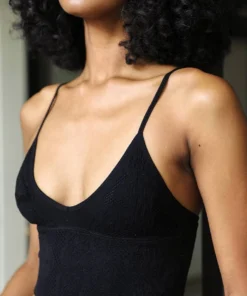 Leto Womens Seamless V Neck Bralette