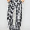 Pretty Garbage Checkered Plisse Knit Pants