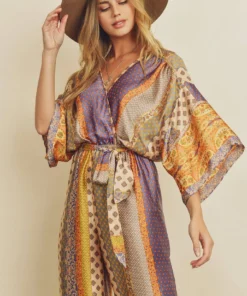 Dress Forum Border Print Satin Jumpsuit New Arrivals