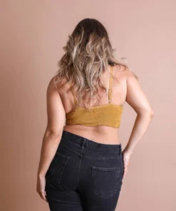 Leto Womens Seamless V Neck Bralette