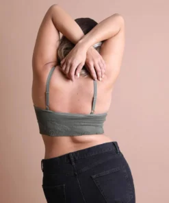 Leto Womens Seamless V Neck Bralette