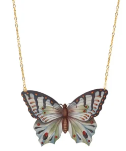 Amano Studio New Arrivals Lilac Gray Butterfly Necklace