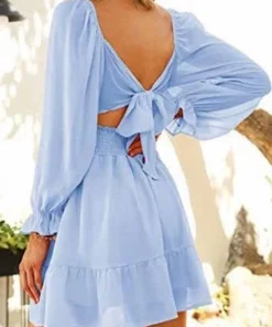 Miss Sparkling Sky Open Back Dress Womens